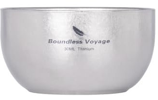 iBasingo 30ml Klein Titan Tassen Doppelwandiger Teeservice Ultraleicht Indoor Outdoor Camping Reisen Teebecher 1PC Ti3082D