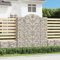 FUDUGEHMIOFWFJJ teichbecken,pflanzkübel XXL,pflanzkübel rechteckig,Gabionen mit Hochbogen 3 STK. 200x50x220/240cm Verzinktes EisenGeeignet für Garten, Terrasse, Schlafzimmer, Wohnzimmer