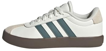 adidas VL Court 3.0 Shoes Kids, Zapatilla de Deporte Unisex niños, Blanco Roto Preloved Teal Wonder White, 30.5 EU