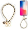 Cosmeria Handykette Perlen Glitzer Design, Kurz Und Stilvoll, Perfekter Handyanhänger Für Alle Handys, Elegantes Armband Als Phone Charm