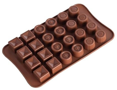Dewocke 3 Pezzi Stampo per Cioccolato, Stampi in Silicone per Caramelle, Stampo Cioccolato Tavoletta, Stampi per Dolci Piccoli, Senza BPA, Stampi da Forno per Cioccolato, Gelatina, Torte, Biscotti