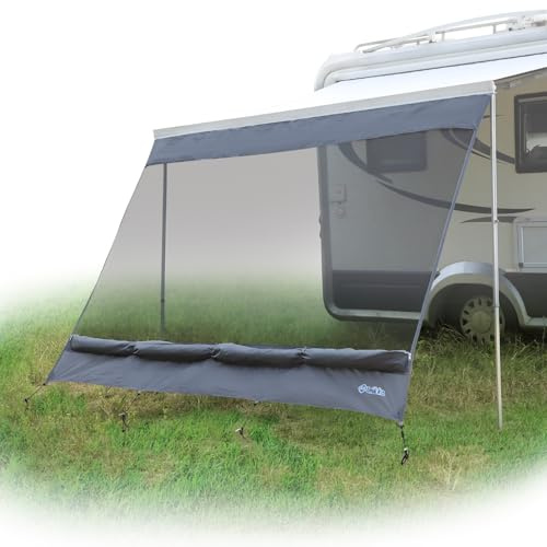 Unikka Awning Sun & Rain Blocker Front Wall & Side Walls for Camper Van, Motorhome and Caravan Minivan Bus Awning Wall Made Two-Layer Design
