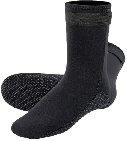 HTTDSLF Calcetines de Neopreno 3mm, Calcetines de Buceo, CALCETINES Antideslizantes Térmicos para Hombres Mujeres, para Buceo, Snorkel, Playa, Surf, Natación, Navegación