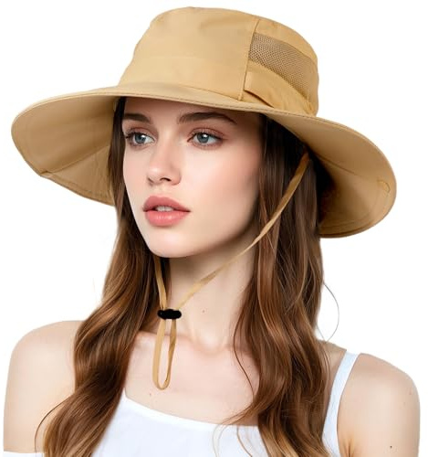 AYPOW Bob Homme Femme Chapeaux de Soleil Ete Anti UV Chapeau de pêcheur, Imperméable Respirante Outdoor Bucket Hat Bonnets Chapeau de Seau, Casquettes de Visière pour Plage Jardinier Randonnée Camping