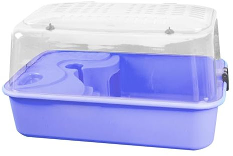 Aymzbd Hamsterkäfig für Aktivitäten Und Spiel mit Transparenter Abdeckung für Kleine Haustiere, Lila