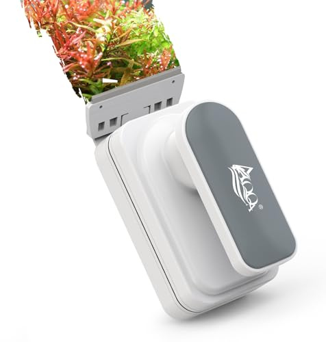 AQQA Magnet Aquarium Scheibenreiniger,Aquarium Alge Reinigungs Magnet Bürste Reiniger mit Doppelklingen,Doppelseitige Bürste Glasreiniger für Glas/Acryl Tank,Aquarium Reinigungswerkzeug Algenkratzer