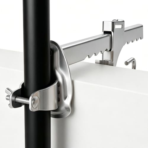 Libershine Supporto per ombrellone da balcone, 32 mm/25 mm, supporto per ombrellone da balcone, supporto per ombrellone da balcone, area di serraggio 0-20,5 cm, per ringhiere terrazze