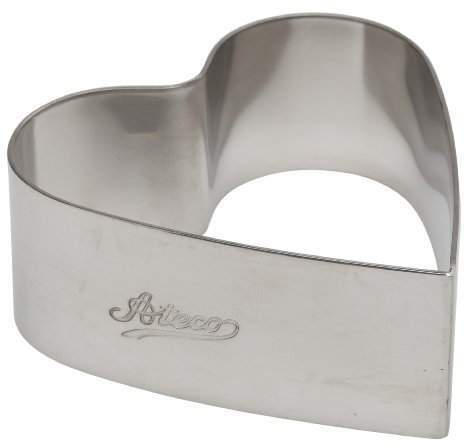 Ateco 4900 Heart Stainless Steel Form, 3 by 1.4-Inches High
