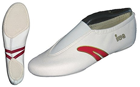 IWA-Gymnastikschuhe Kunstturnschuhe IWA 502, creme/rot, 34EU
