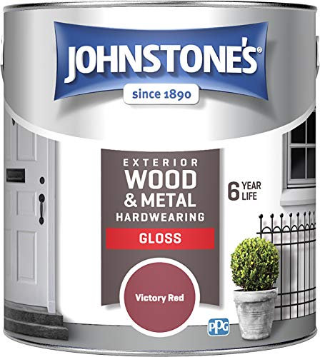 Johnstone's 303947 Exterior Gloss Paint, Victory Red, 2.5 Litre