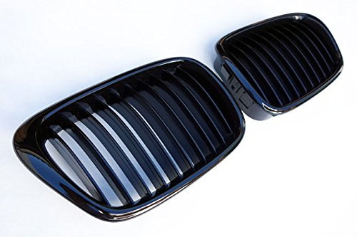 Kühler- Sport- Front- Rippen- Grill Schwarz Glanz Eintragungsfrei Set