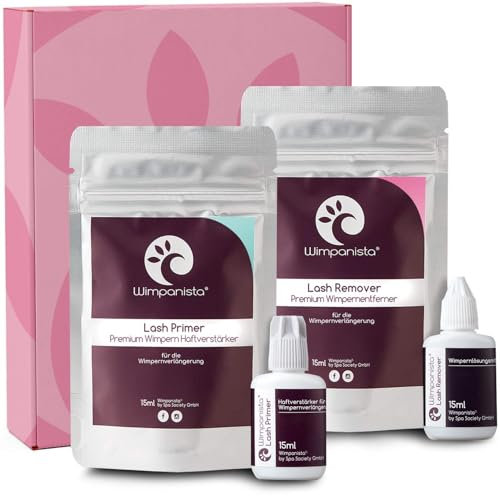 Wimpanista® Wimpern Lash Primer (Haftverstärker) und Lash Remover im Set, je 15ml, für die Wimpernverlängerung