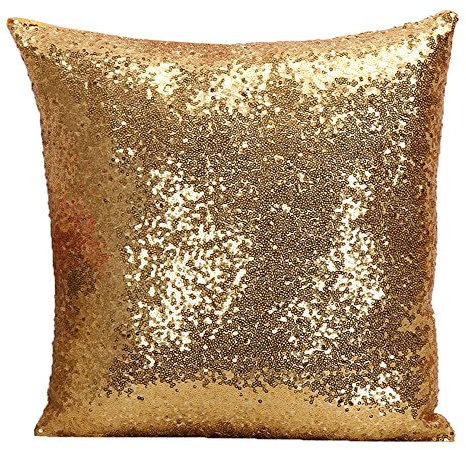 Xiang Ru 40x40CM, Home Dekor Pailletten Kissen Mermaid Kissenüberzug Hülle Covers Kissenbezug Gold