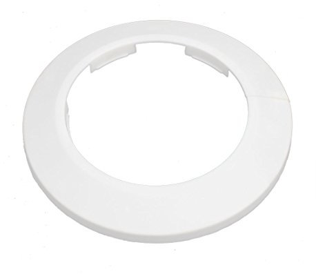 sourcing map de tubo con brida de plástico de la pared de agua del radiador cubierta blanca de 75mm