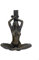 Antike Fundgrube Erotische Bronze Figur Frauenakt sitzend gefesselt | Skulptur Dekoration | 10,5x14x6 cm (8297)