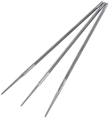 Pack de 3 Limes rondes,Akozon affuteuse de chaine tronconneuse,affute chaine tronconneuse(5mm)