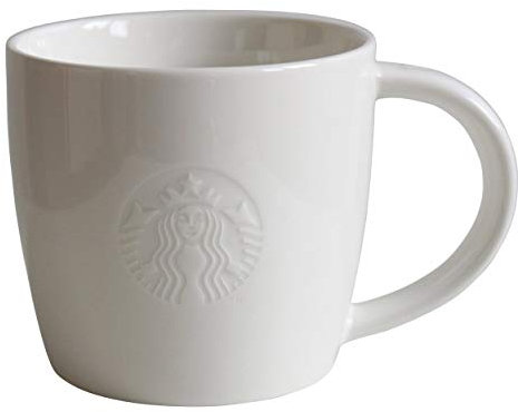 STARBUCKS Fore Here - Juego de 2 vasos de pie (4 unidades, 8 oz/227 ml), color blanco