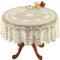 Yizunnu Beige Spitze Tischtuch Rechteck Runde Vintage Tischtuch Abdeckung Party Hochzeit Durchmesser 70inch