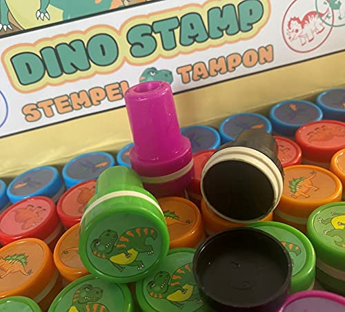 10 Stempel * Dino & T-REX * als Mitgebsel für Kindergeburtstag oder Dinosaurier-Mottoparty | Perfekt zum basteln, malen, als Geschenk und Spiel für Kinder