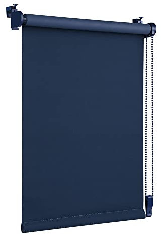 OBdeco Thermal Blackout Blind, No Drilling, Silver Coating, Privacy Screen, Sun Protection, Clamp Fix for Windows