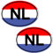 Biomar Labs® 2 Stück Vinyl Holland Niederlande The Netherlands Flagge Aufkleber Autoaufkleber Stickers Auto Moto Motorrad Fahrrad Helm Fenster Tuning B 207
