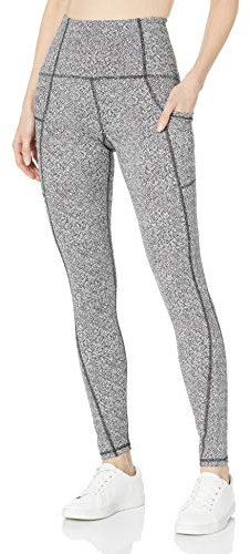 C9 Champion Damen High Waist Jacquard Legging Yoga-Hosen, True White Heather, Mittel