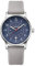 WENGER Herren Armbanduhr Avenue Ø 42mm, Swiss Made, Analog Quarz, Wasserdicht bis 100 m, Silikon-Armband, Blau/Grau, 01.1641.119