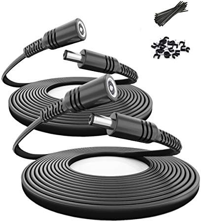 Itramax DC Verlängerungskabel 9M 12V 2Pack,DC 2.1mm x 5.5mm Netzteil Adapter Flach Verlängerung,5521 Buchse auf Stecker Kabel für CCTV Sicherheitskamera,IP Kamera,DVRs mehr Geräte 24V 9V 5V 12 Volt