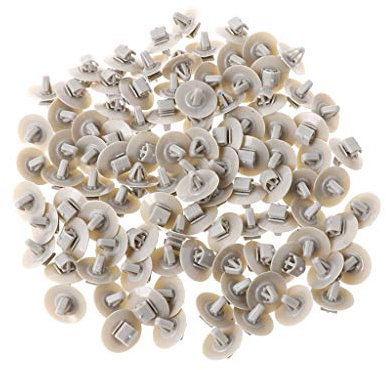 Clips cdhgsh 100 pièces pour moulure latérale de trafic Renault Trafic Protection inférieure Clips de Garniture de Garniture de Porte Gris