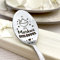 Eislöffel mit Namen - Ice cream spoon Löffel für Eis - Geschenkidee Kostenloser gravur auf dem Stiel (Silver)