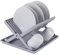 TIENDA EURASIA - Escurreplatos Plegable, Incluye Bandeja Escurreplatos sobre Fregadero, Escurreplatos Plegable de 37 x 33 x 21 cm, Escurreplatos de Plastico Gris