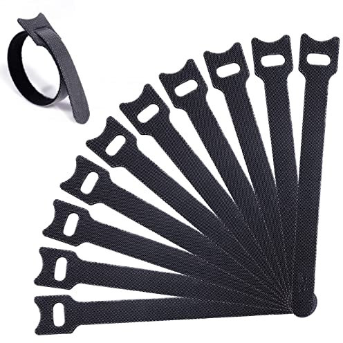 O4L - Outlet4Life Klettband Kabelbinder schwarz 100 Stück, Klett Kabelbinder wiederverschließbar 150 x 12 mm Kabelbinder Klettverschluss für Home Office Büro und Garten