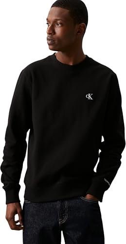 Calvin Klein Men Ck Essential Sweatshirt no Hood, Black (Ck Black), 3XL