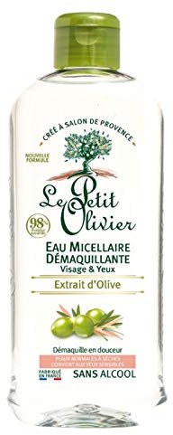 Le Petit Olivier Eau Micellaire Démaquillante - Solution nettoyante visage en format XXL pour un démaquillage tout en douceur et une peau nette - 400 ml - Le Lot De 3