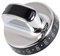 sparefixd for New World Oven Temperature Knob Black and Chrome Silver