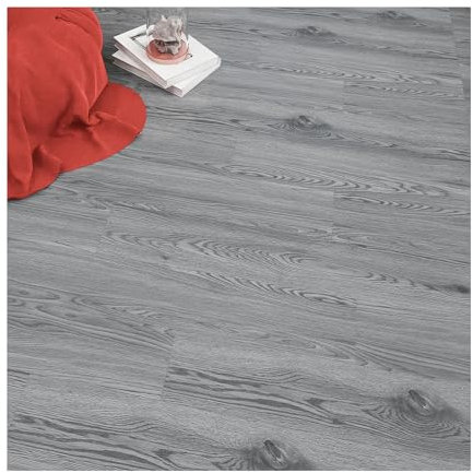 Vinyl Flooring - Lino Flooring,Peel and Stick Floor Tiles Self Adhesive Vinyl Flooring,2.0mm 7 Planks Waterproof,for Kitchen Living Room Floor Planks (1m²,Washed Grey)