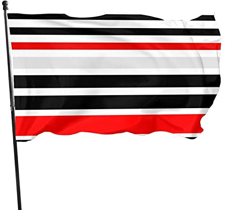 Fahnen 90X150cm Grau, Weiß, Rot, Schwarz, Horizontstreifen Flaggen Durable Fahne Robuste Hanging Flag Für Parade Restaurants Paraden