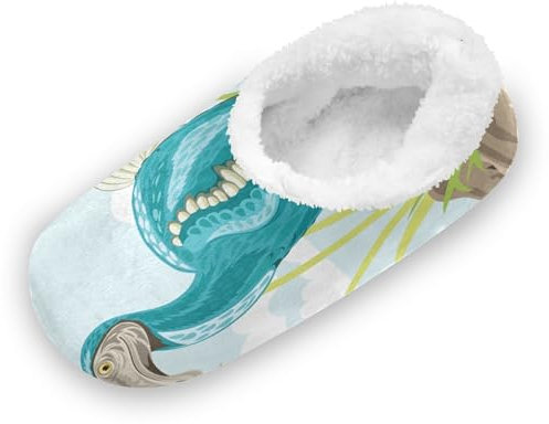 KAAVIYO Dodo Wilder Duak Hausschuhe Anti-Rutsch Fuzzy Winter Pantoffeln Plüsch Damen Herren Warme Gefüttert Rutschfest Slipper Schuhe