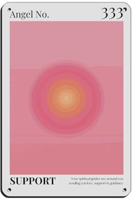 Angel Number 333 Law Of Attraction Poster, Retro-Poster, Metall-Blechschild, schicke Kunst, Retro, Eisenmalerei, Bar, Menschenhöhle, Café, Familie, Garage, Poster, Wanddekoration, 20 x 30 cm