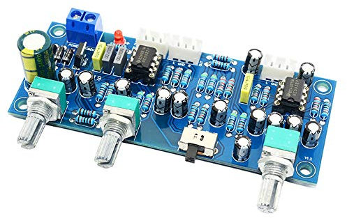 Malloy Placa de Preamplificador de Subwoofer de 2.1 Canales Tablero Amplificador Preamplificador de Graves de Filtro de Paso Bajo (Producto Terminado)