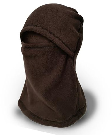 ZISTRFLO Kalte Wetter Gesichtsmasken für Männer & Frauen - Balaclava Skimaske - Winter Thermal Face Cover für Radfahren, Skifahren (Polyester, Brown)