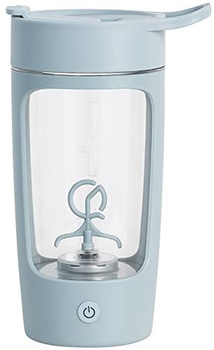 Tarragona Mezclador de ProteíNas en Polvo Shaker Cup Botella EléCtrica PortáTil para Café Sin con USB Recargable 1200Mah, Azul