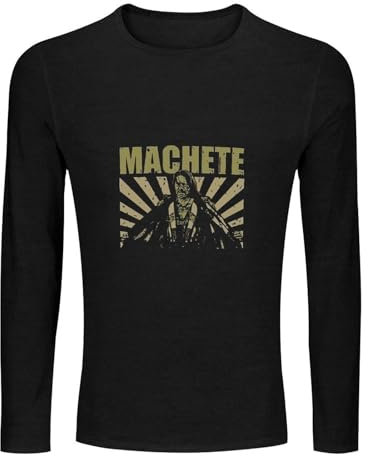 Machete Danny Trejos Mexican Actor Action Men's Tee Crewneck Long Sleeve Unisex 100% Cotton T Shirt Black XL