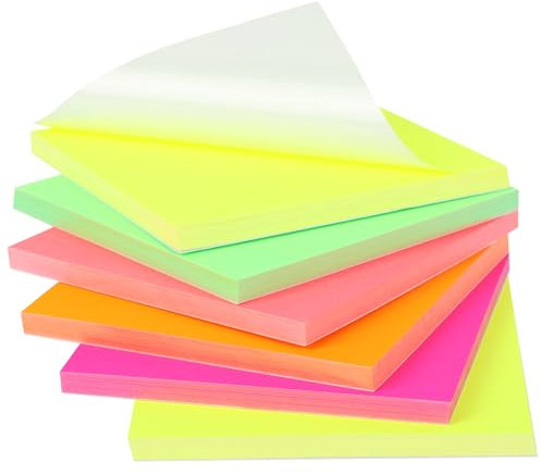480 Stück Elektrostatisch Selbstklebende Haftnotizen Klebezettel Magnetic Sticky Notes 76 x 76 mm Bunt Klein für Schule Zuhause Büro