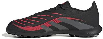 adidas Predator League Turf Football Boots Kids, Core Black/Grey Four/Lucid Red, 4 UK Child