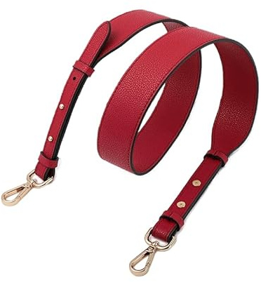 PTNKUIIY 106-110cm Verstellbarer Taschengurt Schultergurt Für Taschen, 3,8 cm breiter Universal Ersatz Schultergurt Umhängegurt Leder Tragegurt für Handtasche Schulterriemen Taschen Zubehör -Weinrot