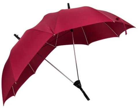 Uposao Ombrello automatico per coppie congiunte Doppio palo con manico curvo Parasole Ombrello da pioggia antivento per picnic all'aperto e viaggi in coppia