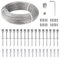 Btstil Tuteur en acier inoxydable pour plantes grimpantes, kit complet de treillis métallique en acier inoxydable 304 avec supports muraux et câble en acier de 3 mm pour plantes grimpantes, jardin,