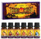 SALUBRITO Halloween Ätherisches Öle Set, Aromatherapie Duftöl für Diffusor, Kürbiskuchen, Gewürz-Apfelwein, Karamellapfel, Zuckermais, Hexengebräu, Gruselig Duftöl GeschenkSet