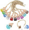 10 Pcs Hanging Car Air Freshener Car Diffuser Bottles Empty Glass Perfume Bottles Air Freshener Diffuser Bottle Pendant for Essential Oil Diffuser Bottle Auto Ornaments Decor